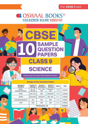 CBSE 10 Sample Question Papers Class 9 Mathematics for 2026 Exam | Strictly as per Latest Syllabus, Recommended by Topper's Includes Solved Papers, Mind Maps, Revision Notes & Competency-Based Qs