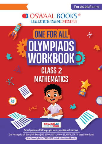 One For All Olympiads Workbook Class 2 Maths | Questions for SOF IMO & Other Olympiad Exams 2026 | With Sample Practice Papers & Oswaal.AI