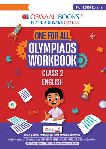 One For All Olympiads Workbook Class 2 English | Questions for SOF IEO & Other Olympiad Exams 2026 | With Sample Practice Papers & Oswaal.AI
