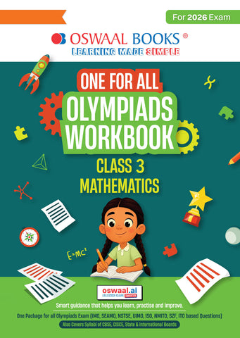 One For All Olympiads Workbook Class 3 Maths | Questions for SOF IMO & Other Olympiad Exams 2026 | With Sample Practice Papers & Oswaal.AI