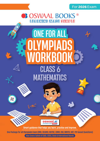One For All Olympiads Workbook Class 6 Maths | Questions for SOF IMO & Other Olympiad Exams 2026 | With Sample Practice Papers & Oswaal.AI