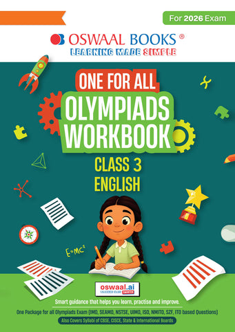 One For All Olympiads Workbook Class 3 English | Questions for SOF IEO & Other Olympiad Exams 2026 | With Sample Practice Papers & Oswaal.AI