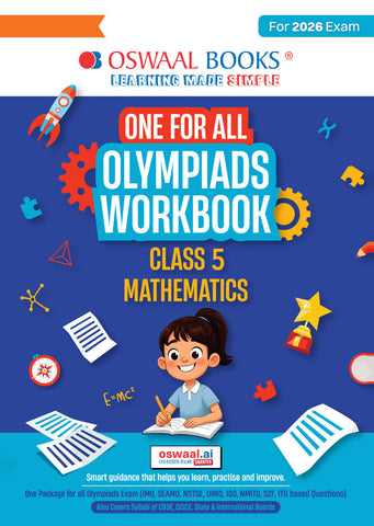 One For All Olympiads Workbook Class 5 Maths | Questions for SOF IMO & Other Olympiad Exams 2026 | With Sample Practice Papers & Oswaal.AI