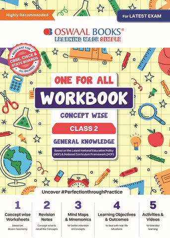 Oswaal One for All Workbook with Practice Worksheets Class 2 – General Knowledge | As per NEP & NCF (NCERT) | Useful for CBSE & ICSE | Expand Awareness with Fun, Real-World Activities