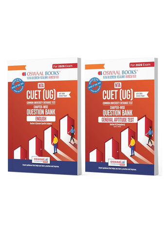 Oswaal NTA CUET (UG) Question Banks | Chapterwise & Topicwise | English & General Aptitude Test | Set of 2 Books | Entrance Exam Preparation Books 2026