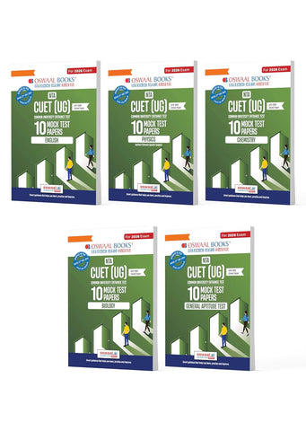 Oswaal NTA CUET (UG) Mock Test Papers | English, Physics, Chemistry, Biology & General Aptitude Test (Set of 5 Books) | For 2026 Exam | Includes 2025 Paper-fully solved | With Oswaal AI