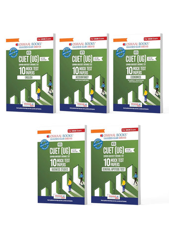 Oswaal NTA CUET (UG) Mock Test Papers | English, Accountancy, Business Studies, General Aptitude Test & Economics (Set of 5 Books) | For 2026 Exam | Includes 2025 Paper- fully solved | With Oswaal AI