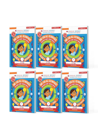 One For All Olympiad Chapter-wise Previous Years' Solved Papers, Prep-Guide Class 8 (Set of 6 Books) Maths, English, Science, Reasoning, Cyber & General Knowledge (For 2026 Exam)