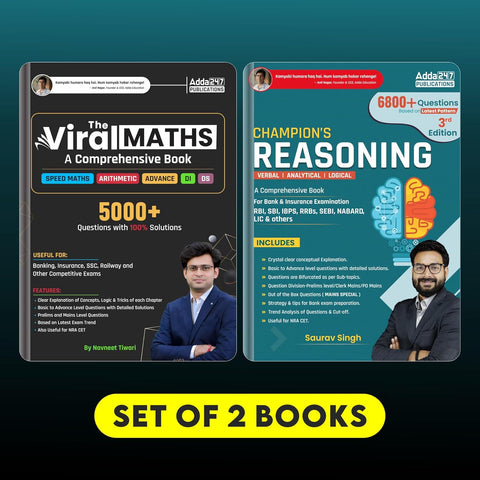 Combo of Viral Maths A Comprehensive Book & Champion Reasoning 3'0 For Banking /SSC/Railway and other Competitive Exams with 5000+ Questions with ... Edition) By Navneet Tiwari & Saurav Singh