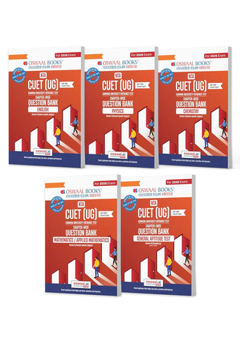 NTA CUET (UG) Question Banks | Chapterwise & Topicwise | English, Physics, Chemistry, Math & General Test | Set of 5 Books | Entrance Exam Preparation Books 2026