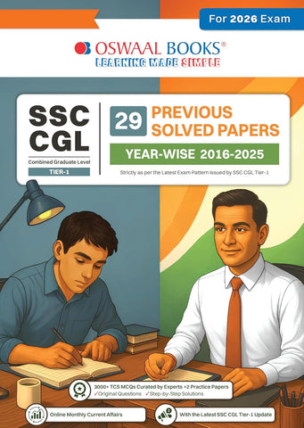 Oswaal SSC Staff Selection Commission CGL Combined Graduate Level Tier-1 29 Previous Solved Papers Year-wise (2016 to 2025) For Exam 2026