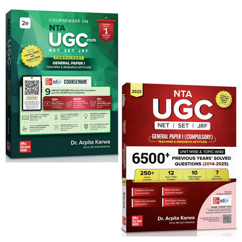 NTA UGC NET 2026 Paper 1 Combo: Complete Concept book + 12 Years PYQs book (2014 & 2025) by Arpita Karwa (Set of 2 Books)