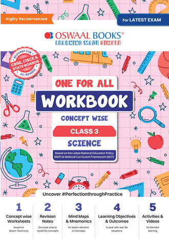 Oswaal One for All Workbook with Practice Worksheets Class 3 – Science | As per NEP & NCF (NCERT) | Useful for CBSE & ICSE | Build Strong Scientific Thinking & Observation Skills