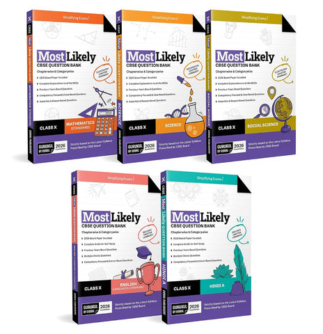Gurukul By Oswal Most Likely CBSE Question Bank Class 10 Bundles (Set of 5) : Maths, Science, English, Hindi A & Social Science for Exam 2025
