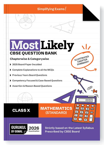 Gurukul By Oswal Mathematics Most Likely Question Bank : CBSE Class 10 for 2025 Exam