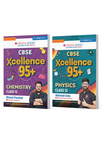 CBSE Xcellence 95+ Physics And Chemistry Class 12 (Set of 2) | Competency Focused Questions | 1200+ Practice Qs | Topper's Notes | Includes PYQs, Mind Maps, Revision Notes (For 2026 Board Exam)