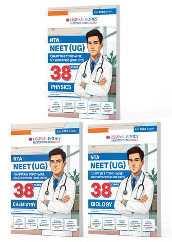 NEET (UG) 38 Years' Chapter-Wise & Topic-Wise Solved Papers | Physics, Chemistry & Biology (1988-2025) | Set of 3 Books | For 2026 Exam | New Edition