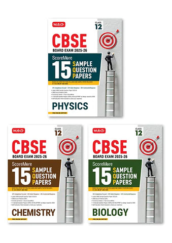 CBSE ScoreMore 15 Sample Papers CBSE Boards -Class 12 Physics, Chemistry, Biology Combo