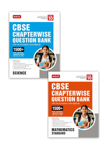 MTG CBSE Chapterwise Question Bank Class 10 Science & Mathematics Standard For 2026 Board Exam | As Per Latest CBSE Syllabus Released on 28 March 2025 (Set of 2 Books)