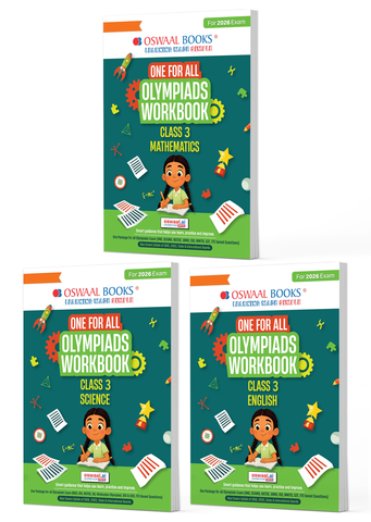 One For All Olympiad Workbook Class 3 (Set of 3 Books) Maths, Science & English For 2026 Exam
