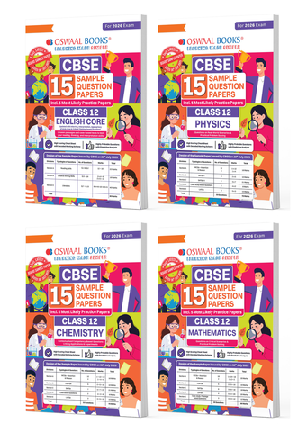 CBSE Sample Question Papers Class 12 English, Physics, Chemistry & Biology (Set of 4 Books) (For Board Exams 2026)