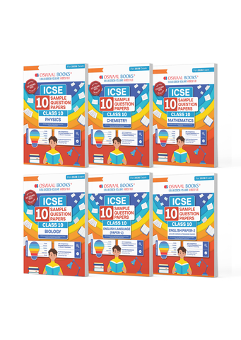 ICSE 10 Sample Question Papers Class 10 (Set of 6 Books) Physics, Chemistry, Biology, Maths, English Paper 1 & 2 For 2026 Board Exam (Based On The Latest CISCE/ICSE Specimen Paper)