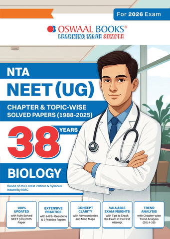 NEET (UG) 38 Years' Chapter-wise & Topic-wise Solved Papers Biology |(1988-2025) | For 2026 Exam