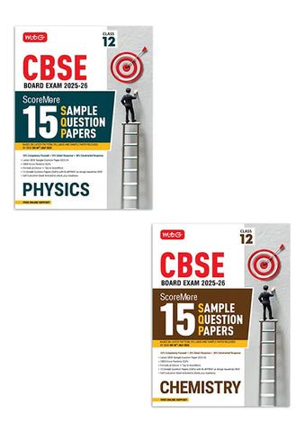 CBSE ScoreMore 15 Sample Papers CBSE Boards -Class 12 Physics, Chemistry Combo